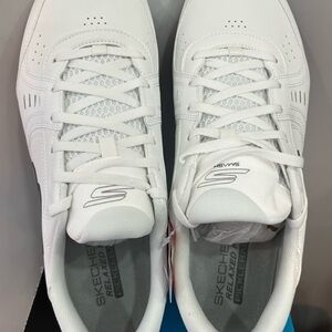 Skechers White Lace-Up Sneakers